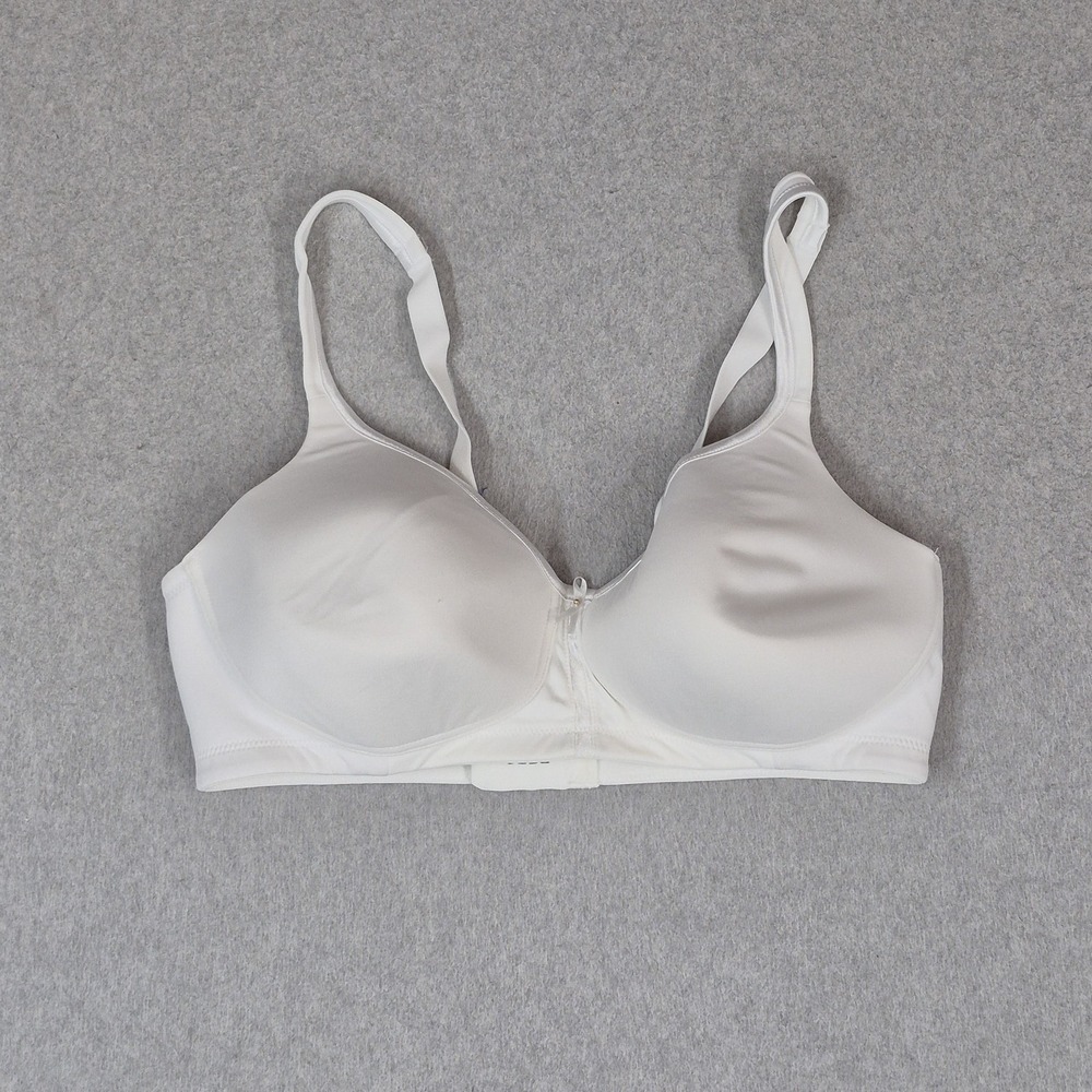Vanity Fair Women Bra 36D White Adjustable Strap 72335 Wireless Lightly Lined
